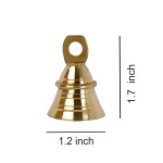 SET OF 100 2" Height Indian Brass Bells Jingle Bells For Crafts, Chimes, Christmas Décor Bells Pet Bell-PLAIN
