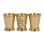 Brass Mint Julep Cup Goblet Tumbler Capacity-350 ML SET OF 3