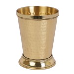 Brass Mint Julep Cup Goblet Tumbler Capacity-350 ML HAMMERED