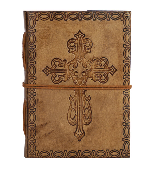 Genuine Leather Handmade Paper Diary Notebook Journal Size 5x7  Diary Planner Writing Notepad Pocket-CROSS