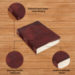Genuine Leather Handmade Paper Diary Notebook Journal Size 5x7  Diary Planner Writing Notepad Pocket-BUDDHA