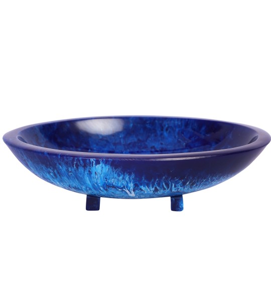 Draining Soap Dish Premium Resin Soap Holder Soap Saver Easy Clean with a Little Water Extend Soap Life (Blue)