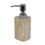 Mother of Pearl Bathroom Counter Top Accessory Soap Dispenser-Triangle