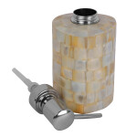 Mother of Pearl Bathroom Counter Top Accessory Soap Dispenser-Triangle